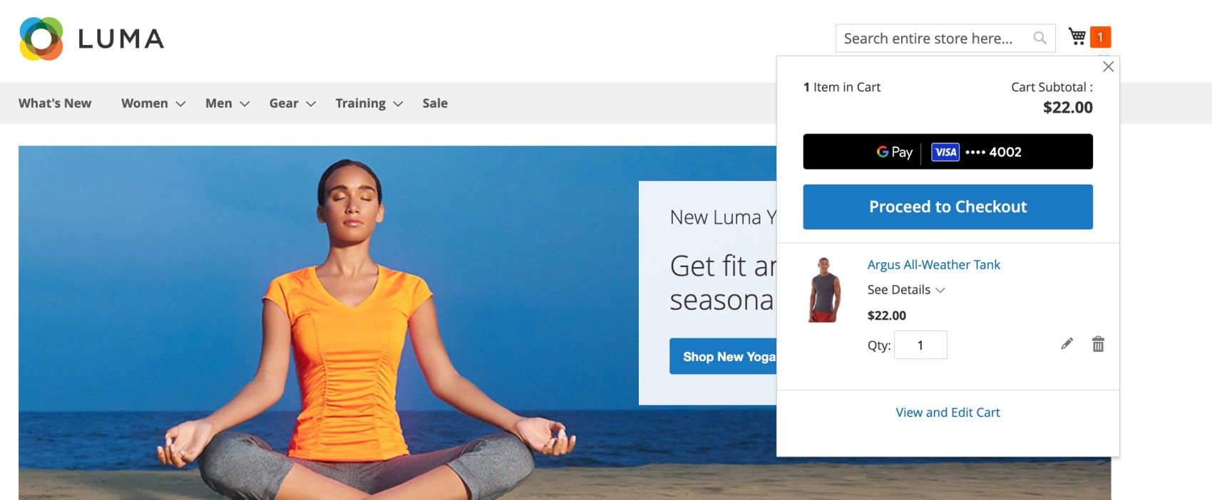 Magento Mini Cart Google Pay