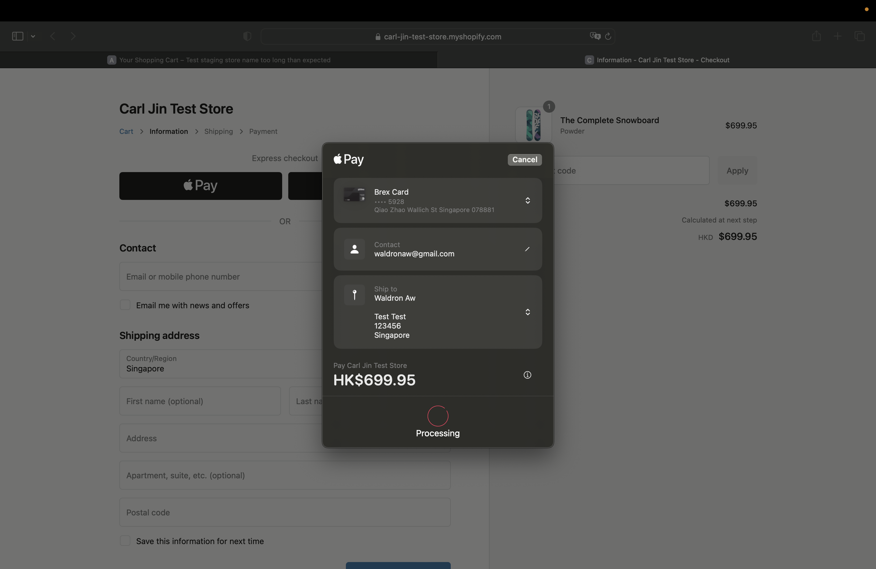Apple Pay Payment Step