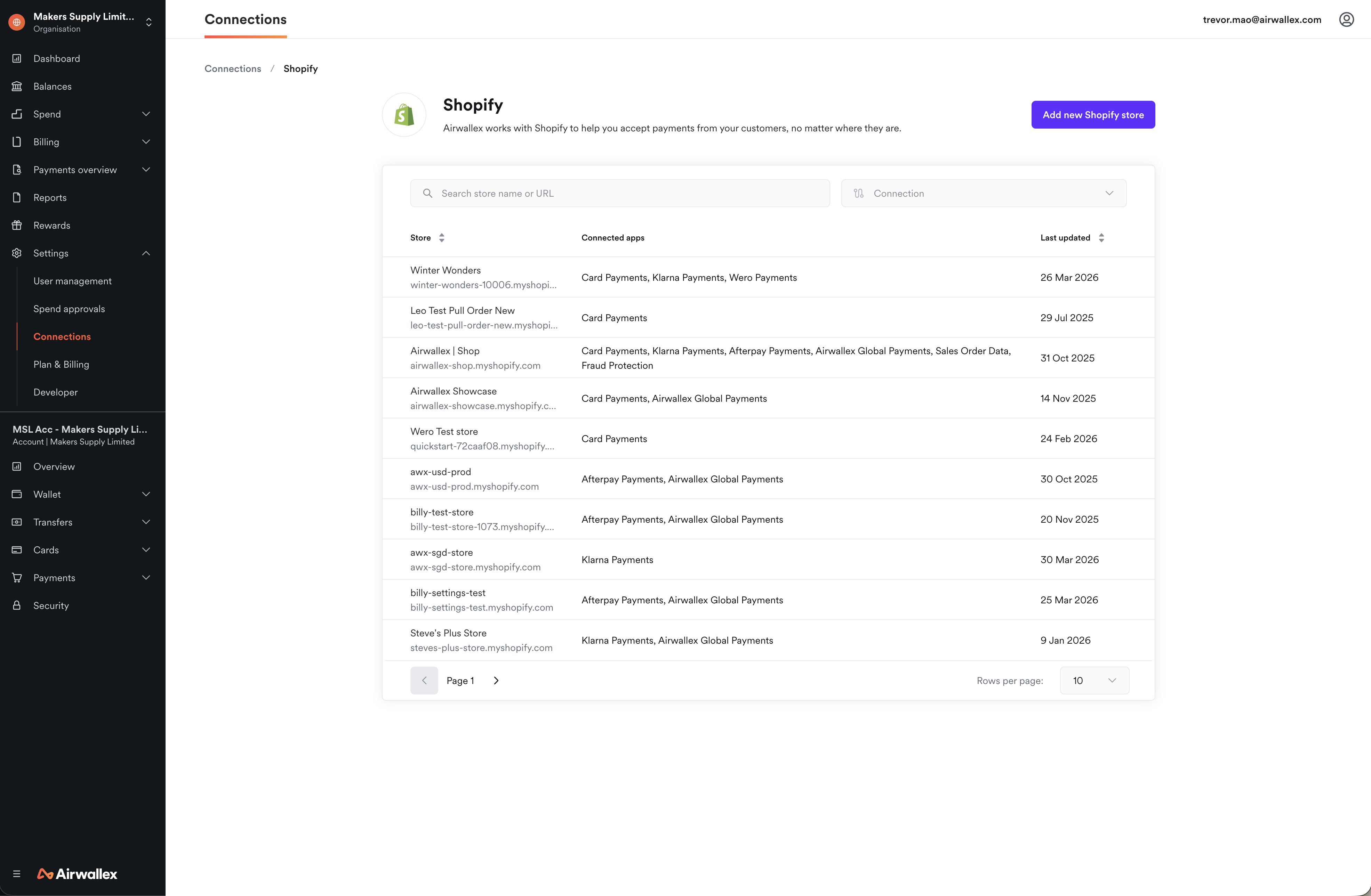 Shopify Sales Order App Airwallex